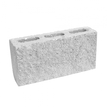 Блок перегородочный пустотелый Besser цветной на белом цементе