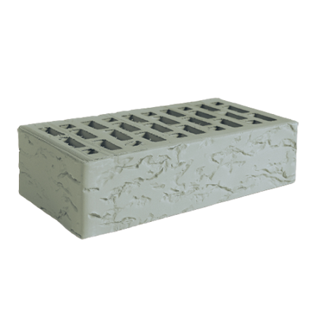 Кирпич лицевой пустотелый Норский 1НФ серый рифленый