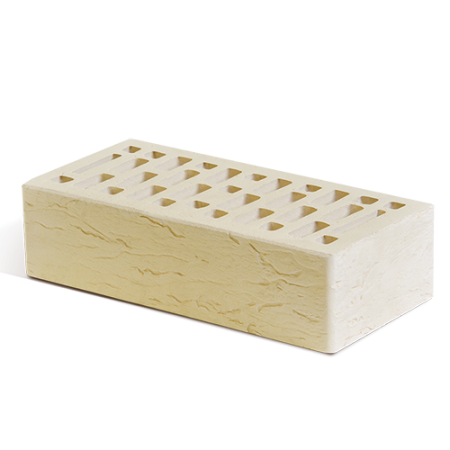 Маркинский кирпич лицевой 1НФ светло-бежевый риф