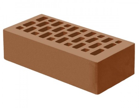 Голицынский кирпич лицевой 1НФ терракотовый рустик