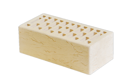 Маркинский кирпич лицевой 1.4НФ светло-бежевый риф