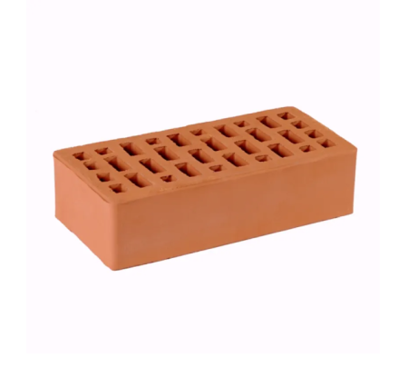 Кирпич лицевой пустотелый Гжельский 1НФ терракотовый гладкий