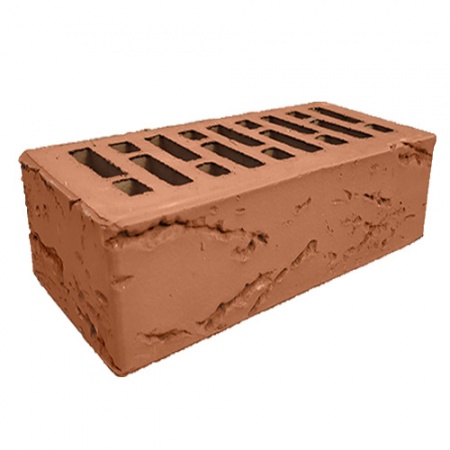 Кирпич лицевой Строма 1,4НФ красный кора дуба