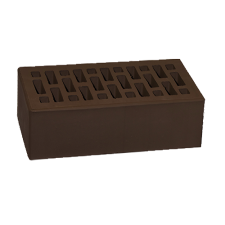 Кирпич лицевой НЗКМ 1,4НФ шоколад гладкий